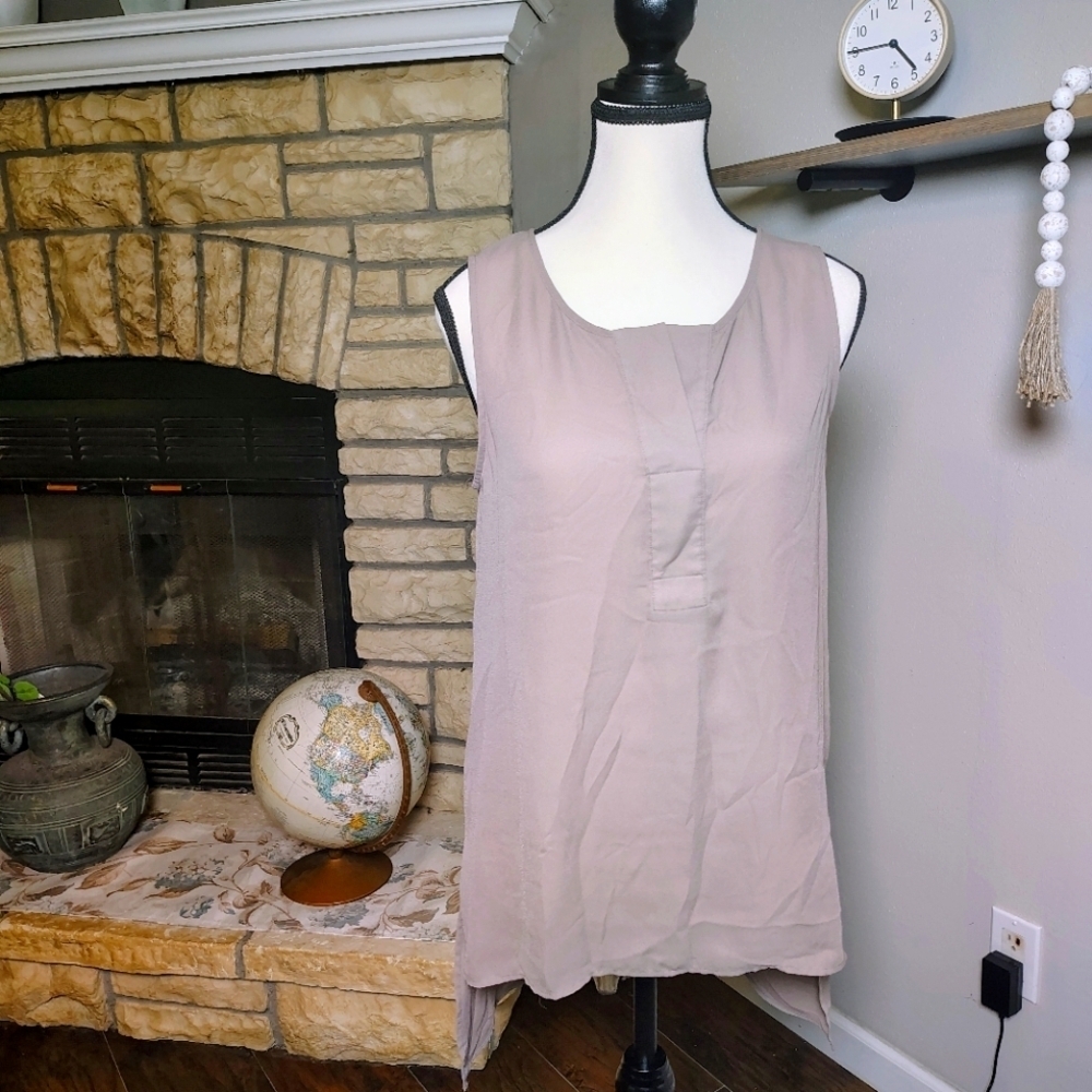 Worthington Taupe Sleeveless Tank Top